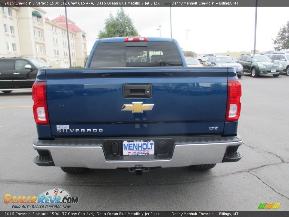 2016 Chevrolet Silverado 1500 LTZ Crew Cab 4x4 Deep Ocean Blue Metallic / Jet Black Photo #5