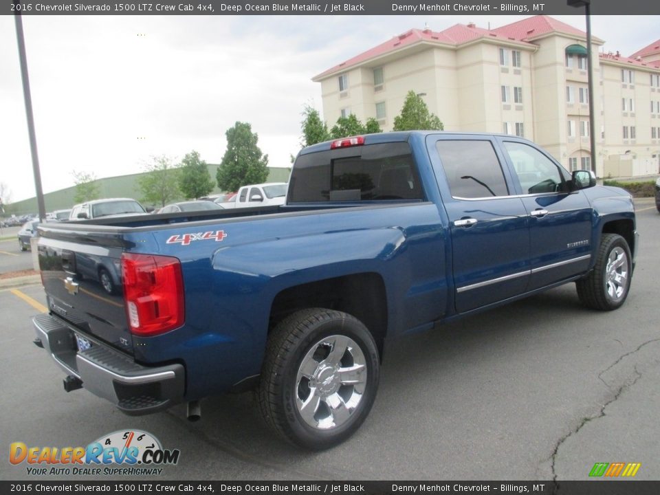 2016 Chevrolet Silverado 1500 LTZ Crew Cab 4x4 Deep Ocean Blue Metallic / Jet Black Photo #6