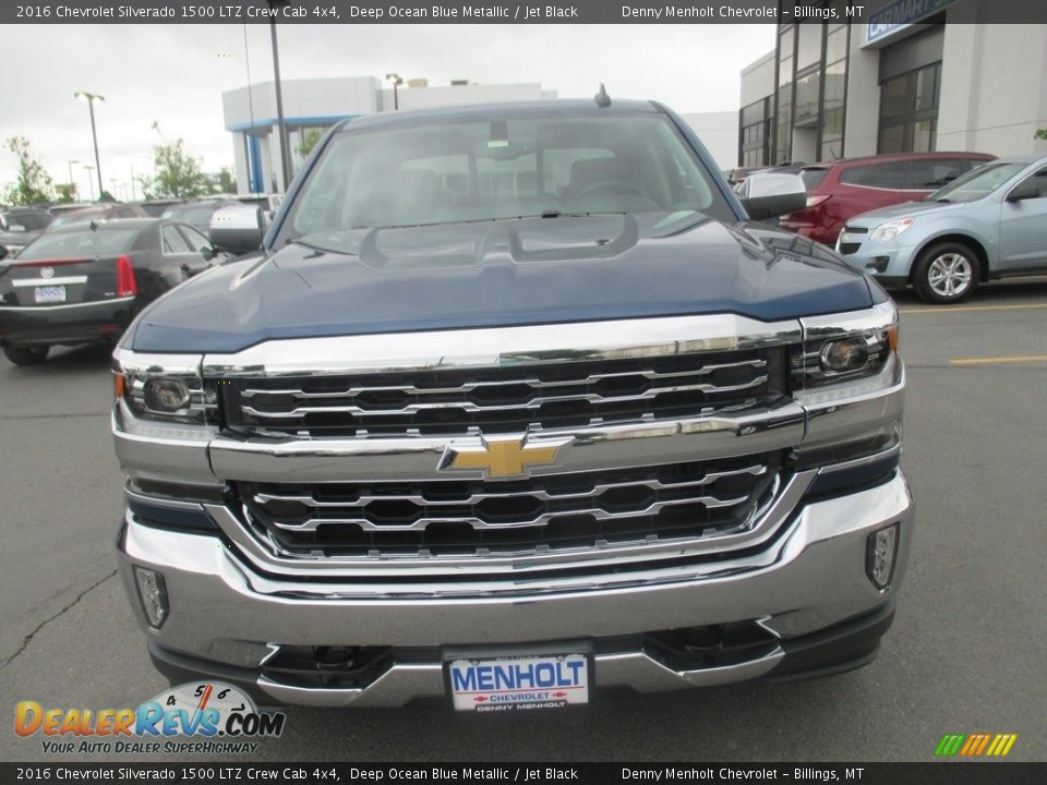 2016 Chevrolet Silverado 1500 LTZ Crew Cab 4x4 Deep Ocean Blue Metallic / Jet Black Photo #8