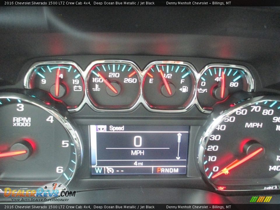 2016 Chevrolet Silverado 1500 LTZ Crew Cab 4x4 Deep Ocean Blue Metallic / Jet Black Photo #12