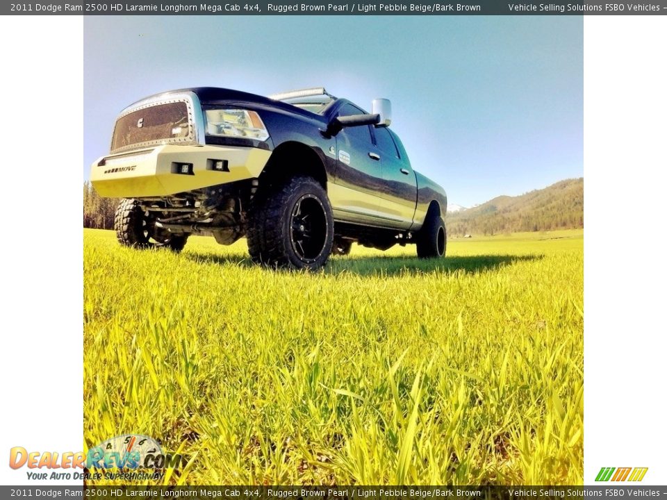 2011 Dodge Ram 2500 HD Laramie Longhorn Mega Cab 4x4 Rugged Brown Pearl / Light Pebble Beige/Bark Brown Photo #3