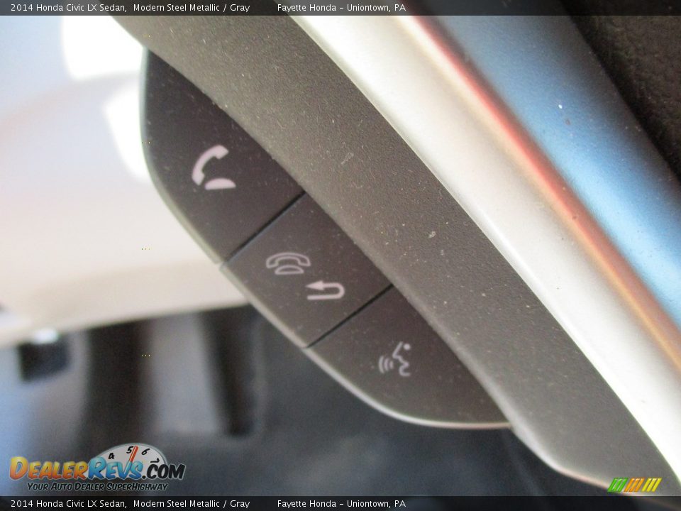 2014 Honda Civic LX Sedan Modern Steel Metallic / Gray Photo #13