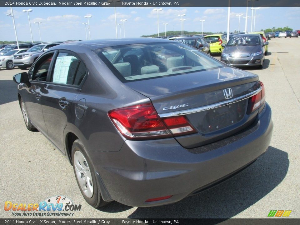 2014 Honda Civic LX Sedan Modern Steel Metallic / Gray Photo #16