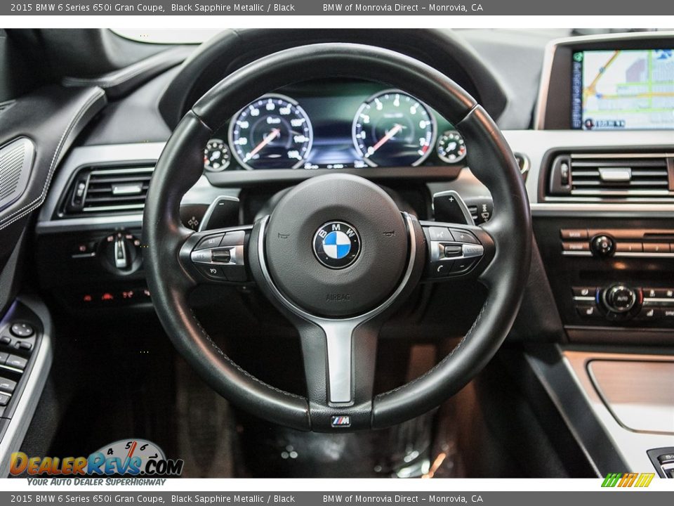 2015 BMW 6 Series 650i Gran Coupe Black Sapphire Metallic / Black Photo #16