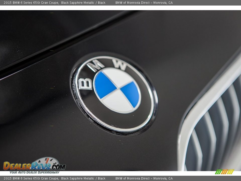2015 BMW 6 Series 650i Gran Coupe Black Sapphire Metallic / Black Photo #28