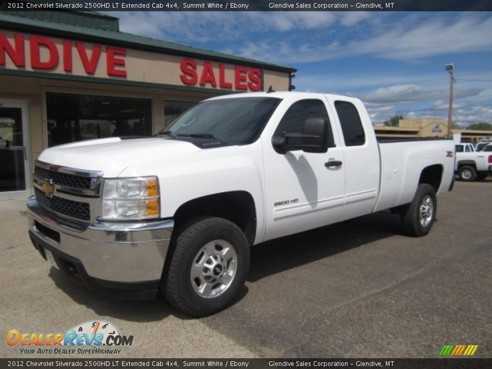 2012 Chevrolet Silverado 2500HD LT Extended Cab 4x4 Summit White / Ebony Photo #1