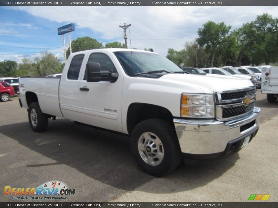 2012 Chevrolet Silverado 2500HD LT Extended Cab 4x4 Summit White / Ebony Photo #2