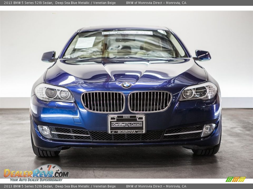 2013 BMW 5 Series 528i Sedan Deep Sea Blue Metallic / Venetian Beige Photo #2