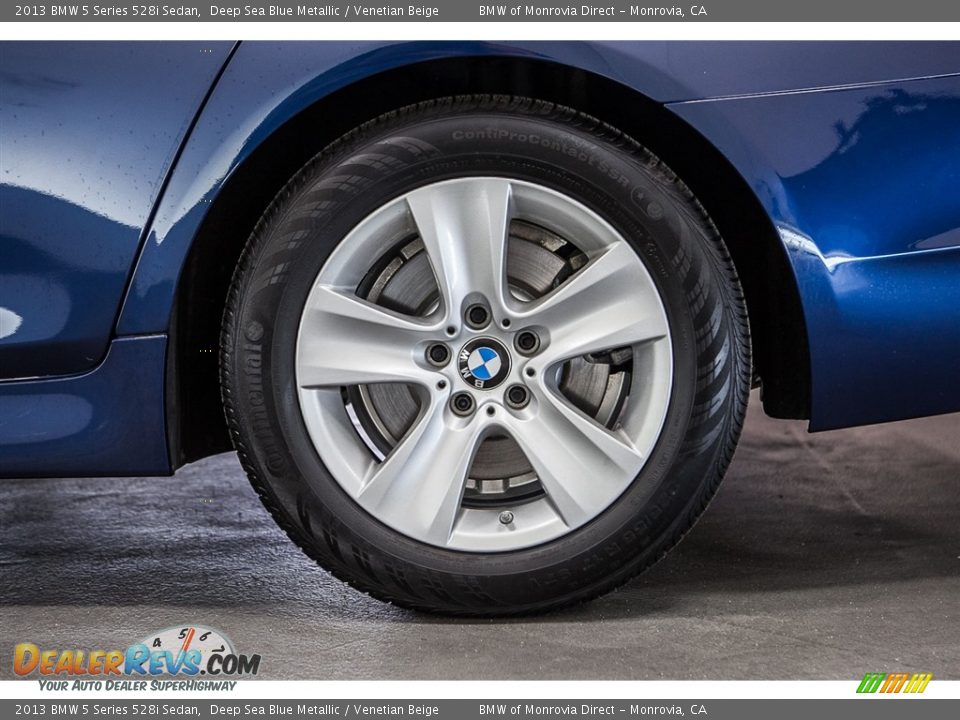 2013 BMW 5 Series 528i Sedan Deep Sea Blue Metallic / Venetian Beige Photo #8