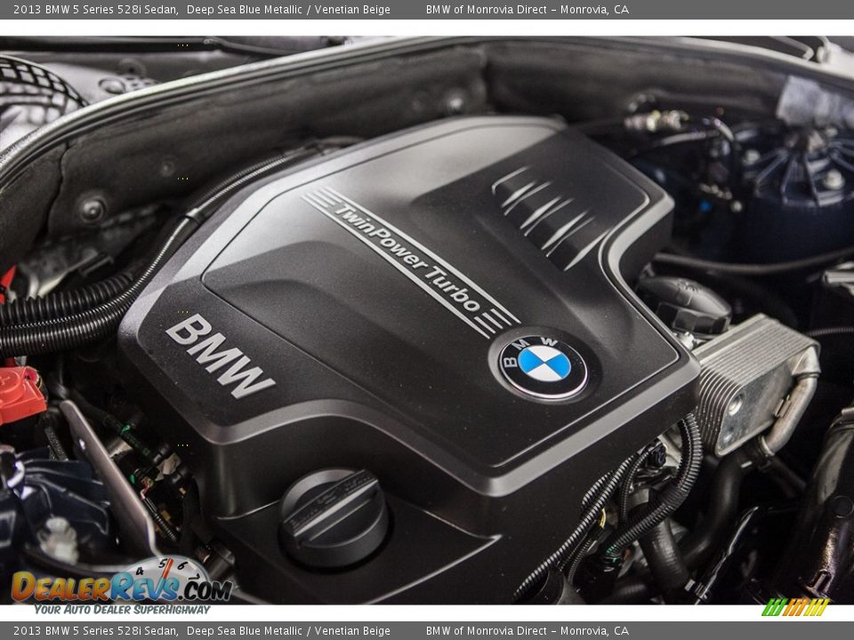 2013 BMW 5 Series 528i Sedan Deep Sea Blue Metallic / Venetian Beige Photo #26