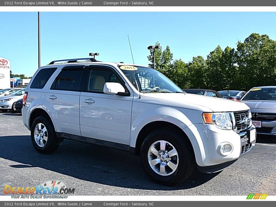 2012 Ford Escape Limited V6 White Suede / Camel Photo #1