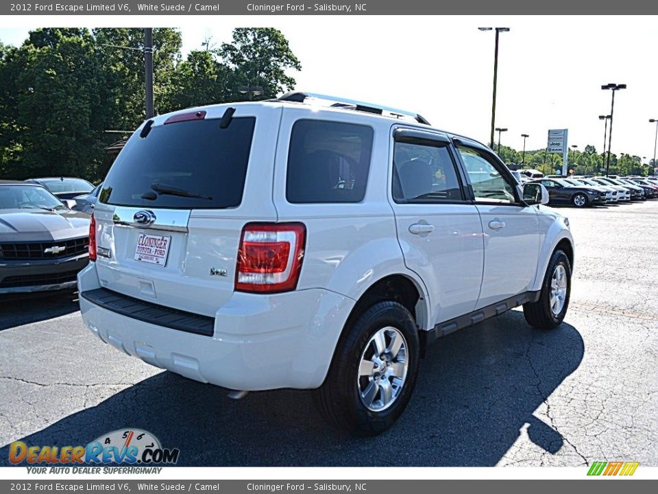 2012 Ford Escape Limited V6 White Suede / Camel Photo #3