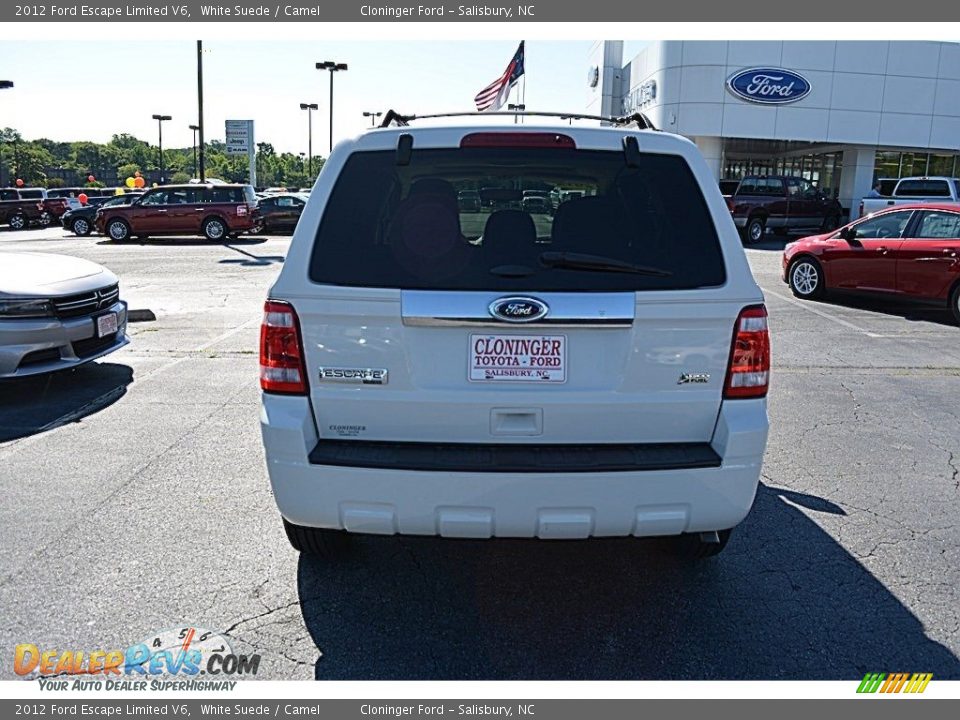 2012 Ford Escape Limited V6 White Suede / Camel Photo #4