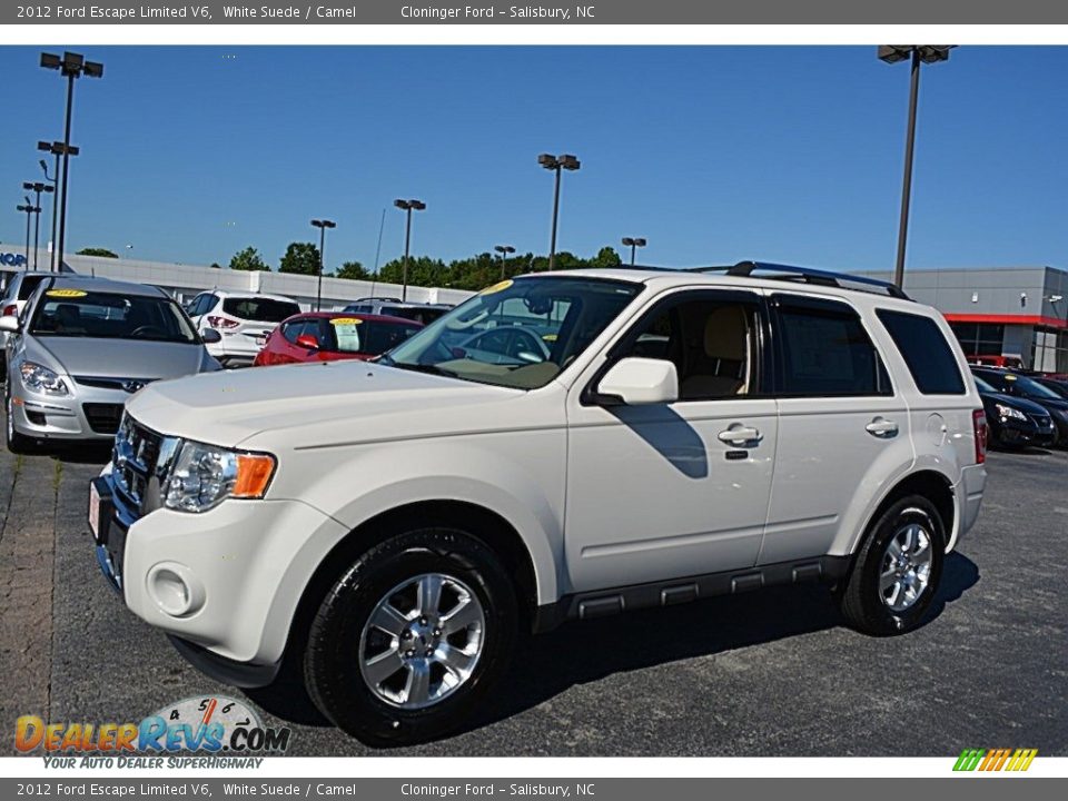 2012 Ford Escape Limited V6 White Suede / Camel Photo #7