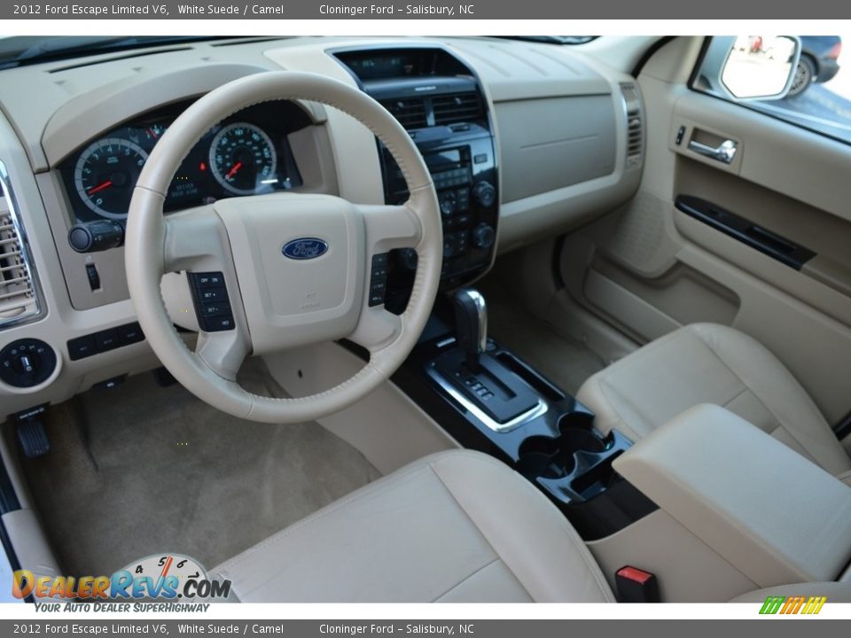 2012 Ford Escape Limited V6 White Suede / Camel Photo #11