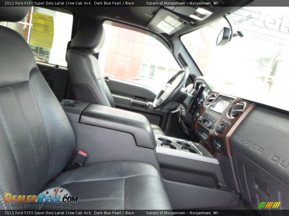2011 Ford F350 Super Duty Lariat Crew Cab 4x4 Dark Blue Pearl / Black Photo #3