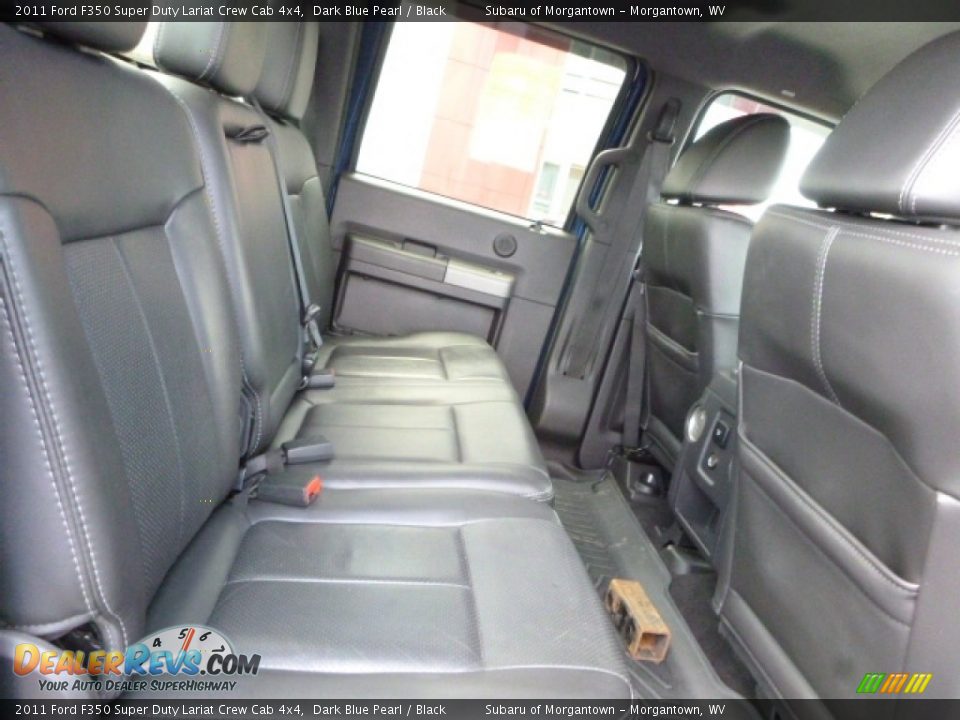 2011 Ford F350 Super Duty Lariat Crew Cab 4x4 Dark Blue Pearl / Black Photo #5