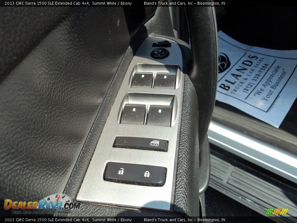 2013 GMC Sierra 1500 SLE Extended Cab 4x4 Summit White / Ebony Photo #12