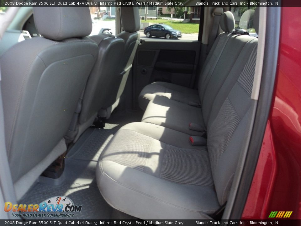 2008 Dodge Ram 3500 SLT Quad Cab 4x4 Dually Inferno Red Crystal Pearl / Medium Slate Gray Photo #8
