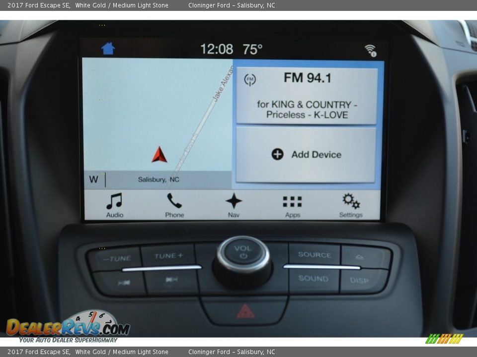 2017 Ford Escape SE White Gold / Medium Light Stone Photo #11