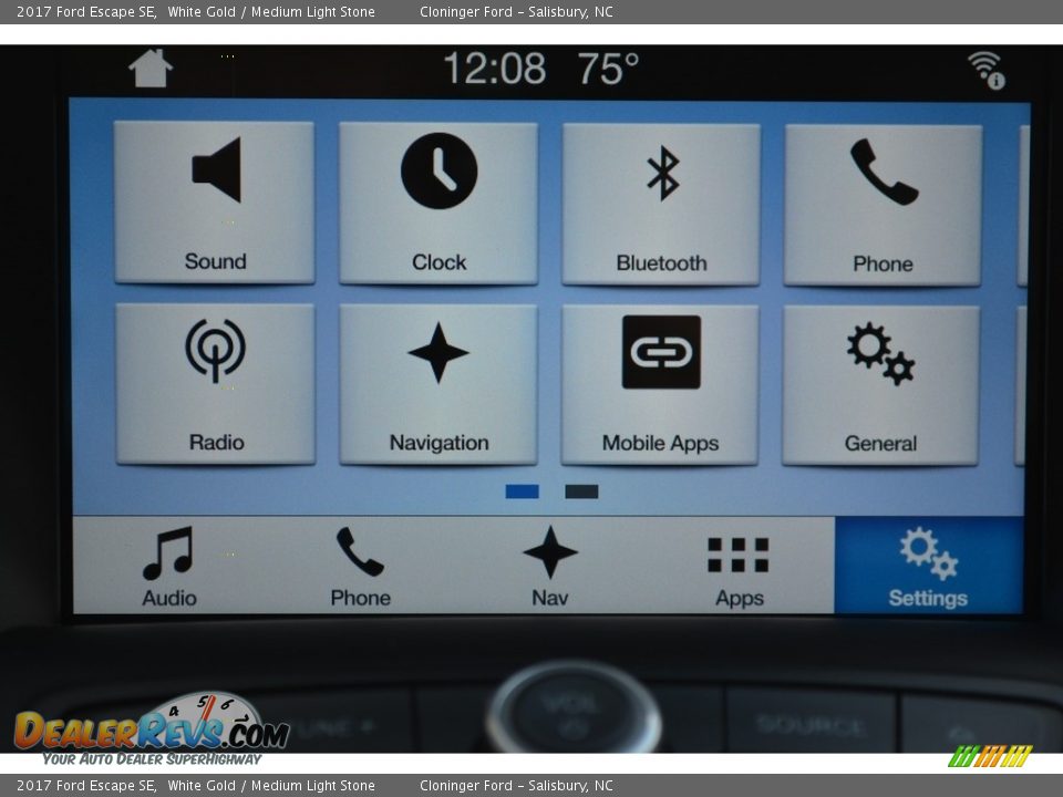 2017 Ford Escape SE White Gold / Medium Light Stone Photo #12