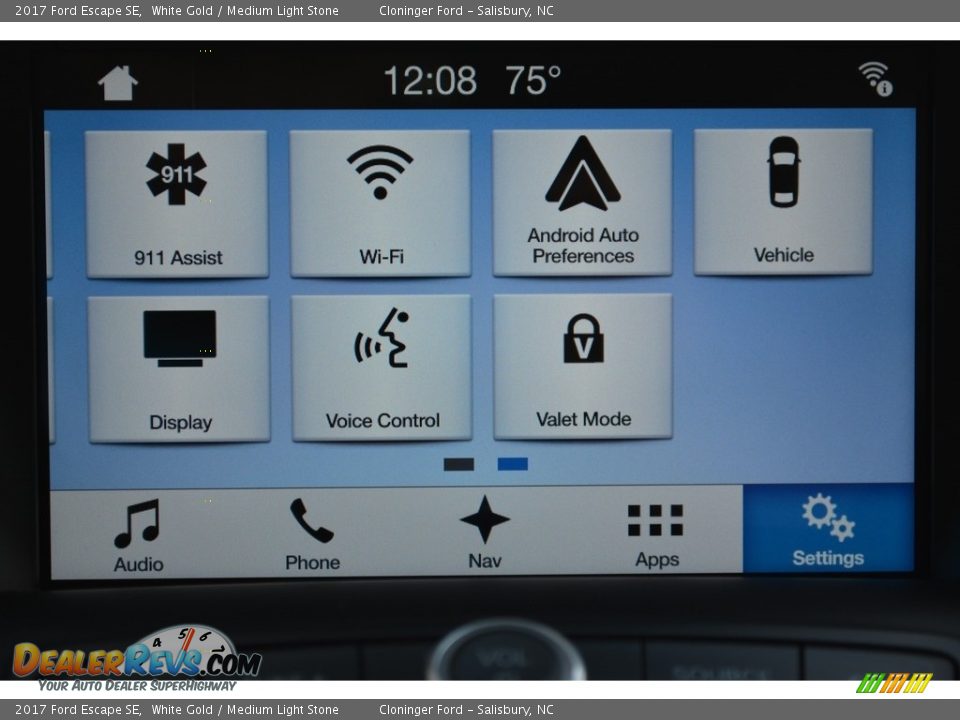 2017 Ford Escape SE White Gold / Medium Light Stone Photo #13