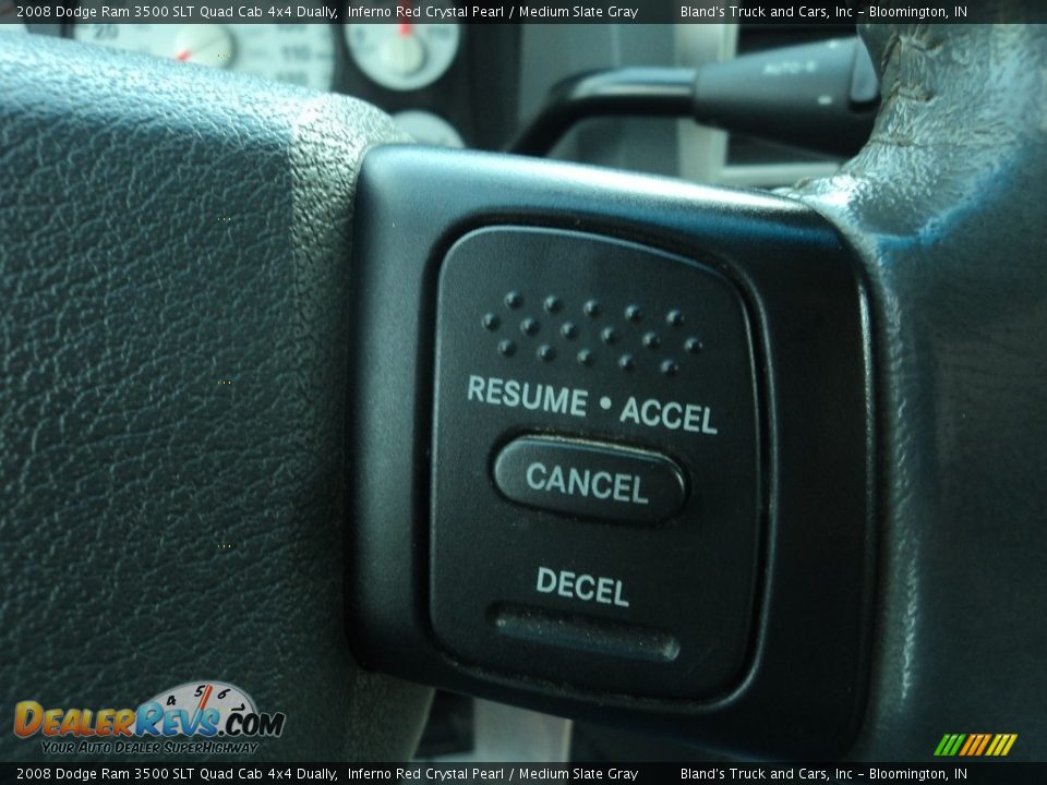 2008 Dodge Ram 3500 SLT Quad Cab 4x4 Dually Inferno Red Crystal Pearl / Medium Slate Gray Photo #18
