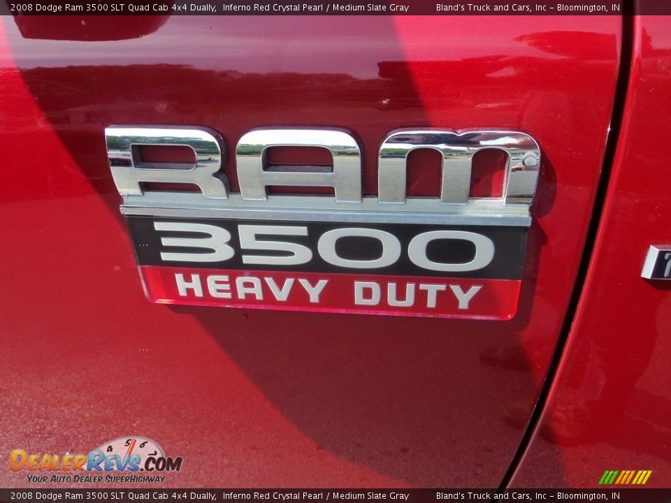 2008 Dodge Ram 3500 SLT Quad Cab 4x4 Dually Inferno Red Crystal Pearl / Medium Slate Gray Photo #24