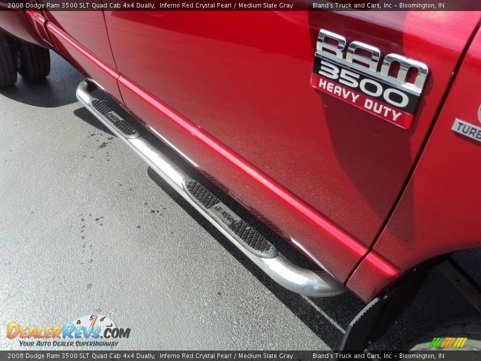 2008 Dodge Ram 3500 SLT Quad Cab 4x4 Dually Inferno Red Crystal Pearl / Medium Slate Gray Photo #25