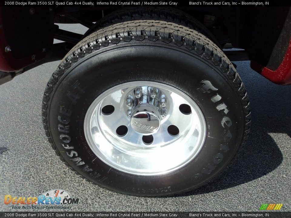 2008 Dodge Ram 3500 SLT Quad Cab 4x4 Dually Inferno Red Crystal Pearl / Medium Slate Gray Photo #26