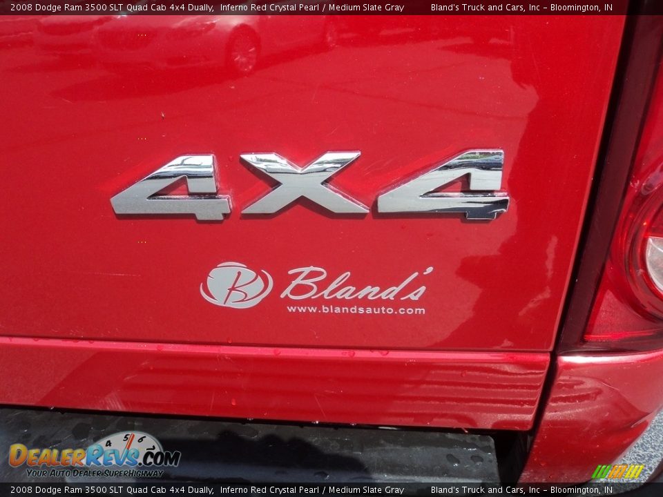 2008 Dodge Ram 3500 SLT Quad Cab 4x4 Dually Inferno Red Crystal Pearl / Medium Slate Gray Photo #28