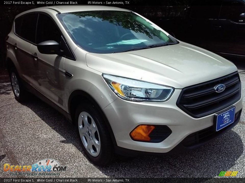 2017 Ford Escape S White Gold / Charcoal Black Photo #1