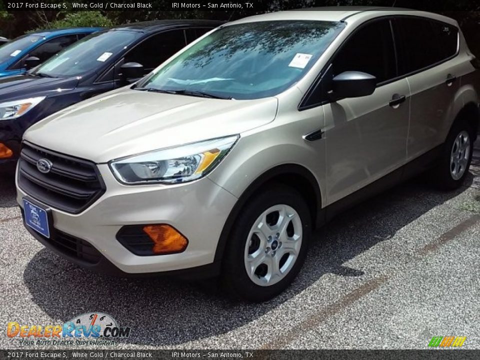 2017 Ford Escape S White Gold / Charcoal Black Photo #3