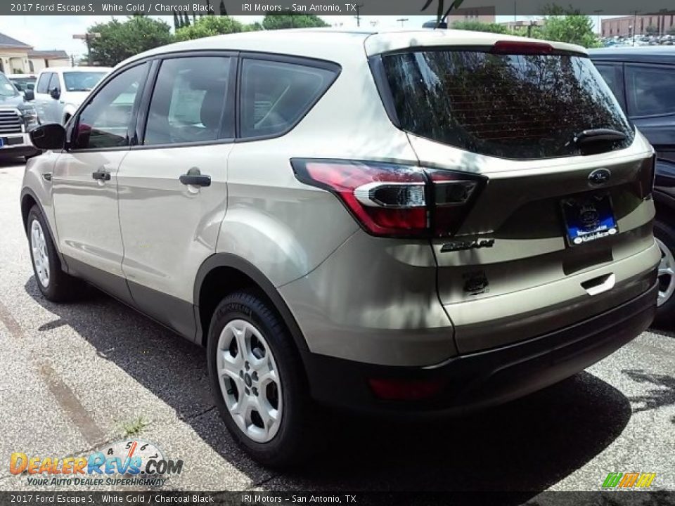 2017 Ford Escape S White Gold / Charcoal Black Photo #4