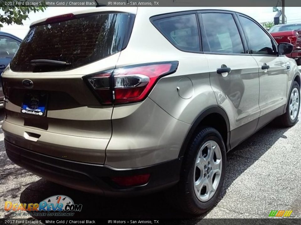 2017 Ford Escape S White Gold / Charcoal Black Photo #5