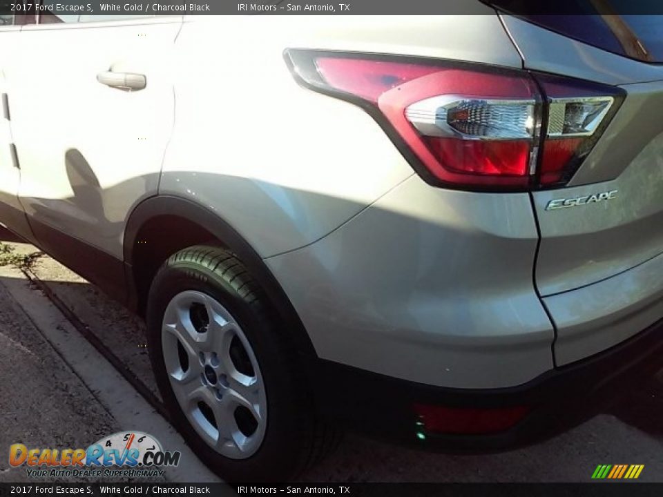 2017 Ford Escape S White Gold / Charcoal Black Photo #13