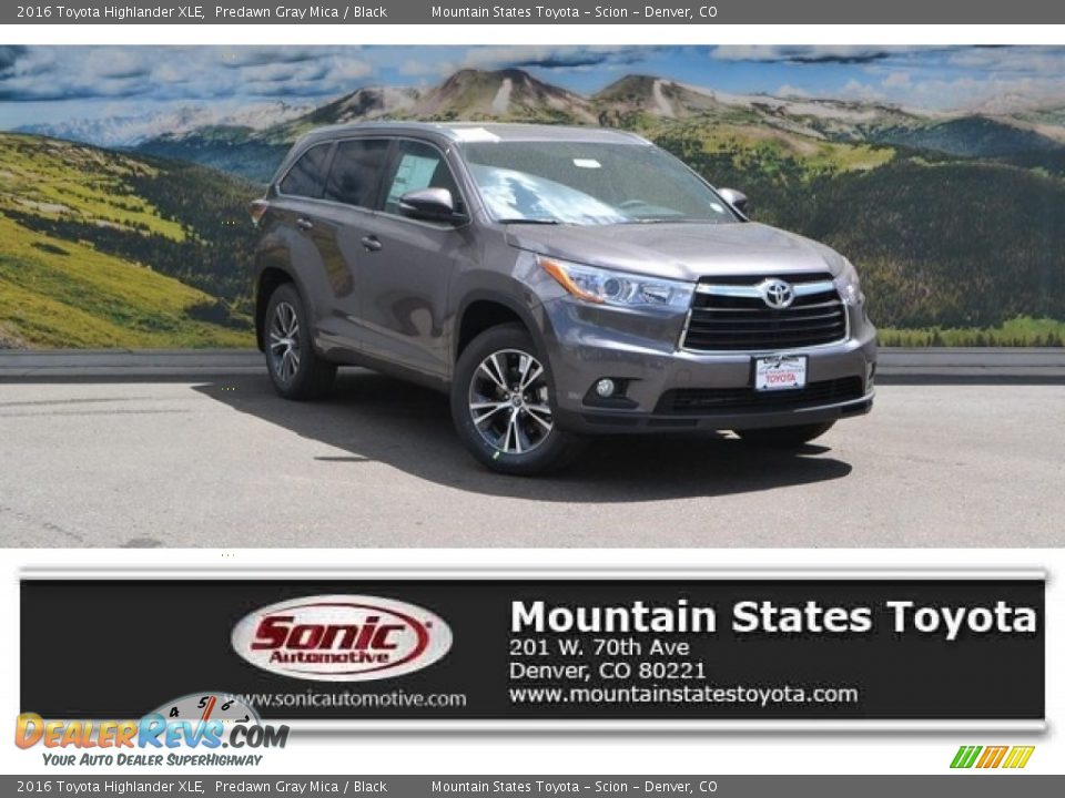 2016 Toyota Highlander XLE Predawn Gray Mica / Black Photo #1