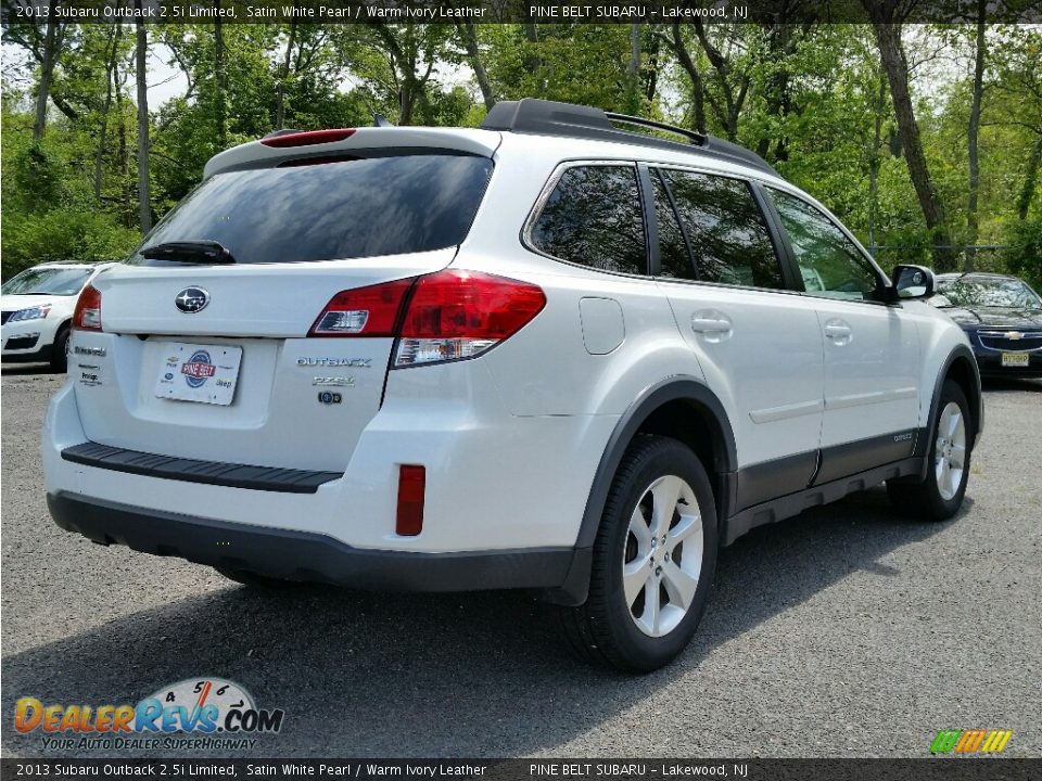 2013 Subaru Outback 2.5i Limited Satin White Pearl / Warm Ivory Leather Photo #4