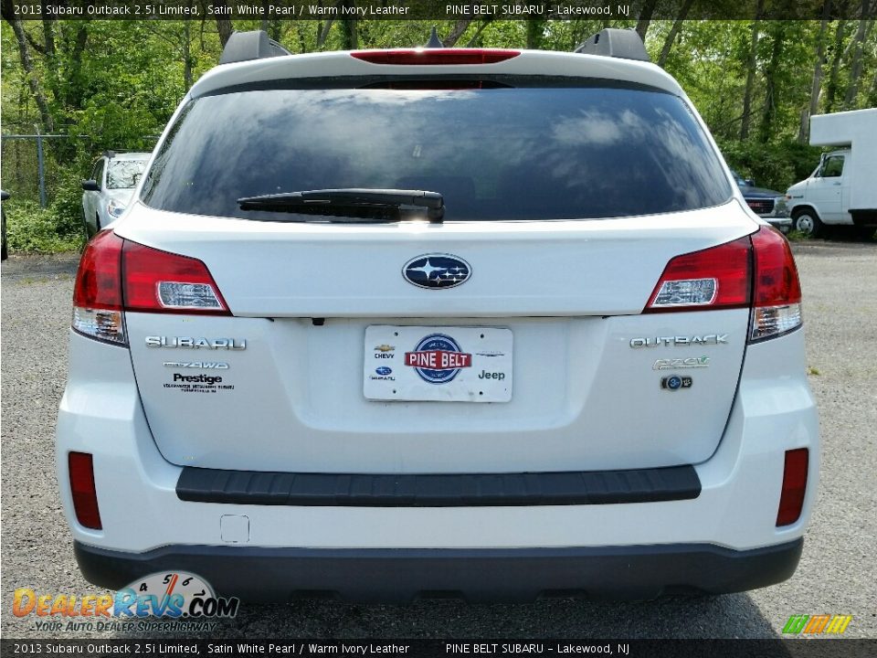 2013 Subaru Outback 2.5i Limited Satin White Pearl / Warm Ivory Leather Photo #5