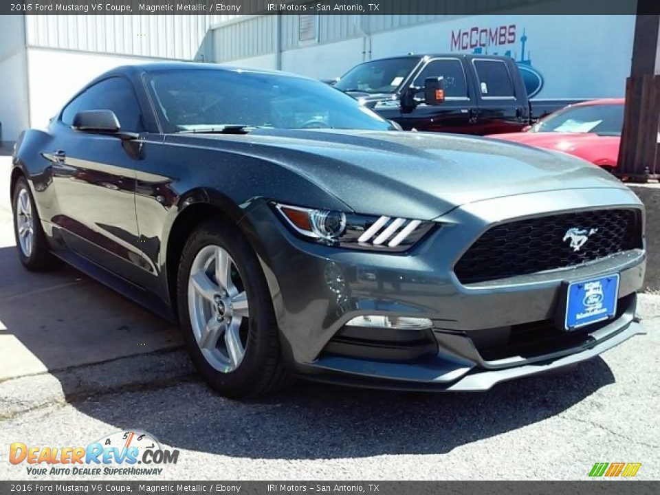 2016 Ford Mustang V6 Coupe Magnetic Metallic / Ebony Photo #1