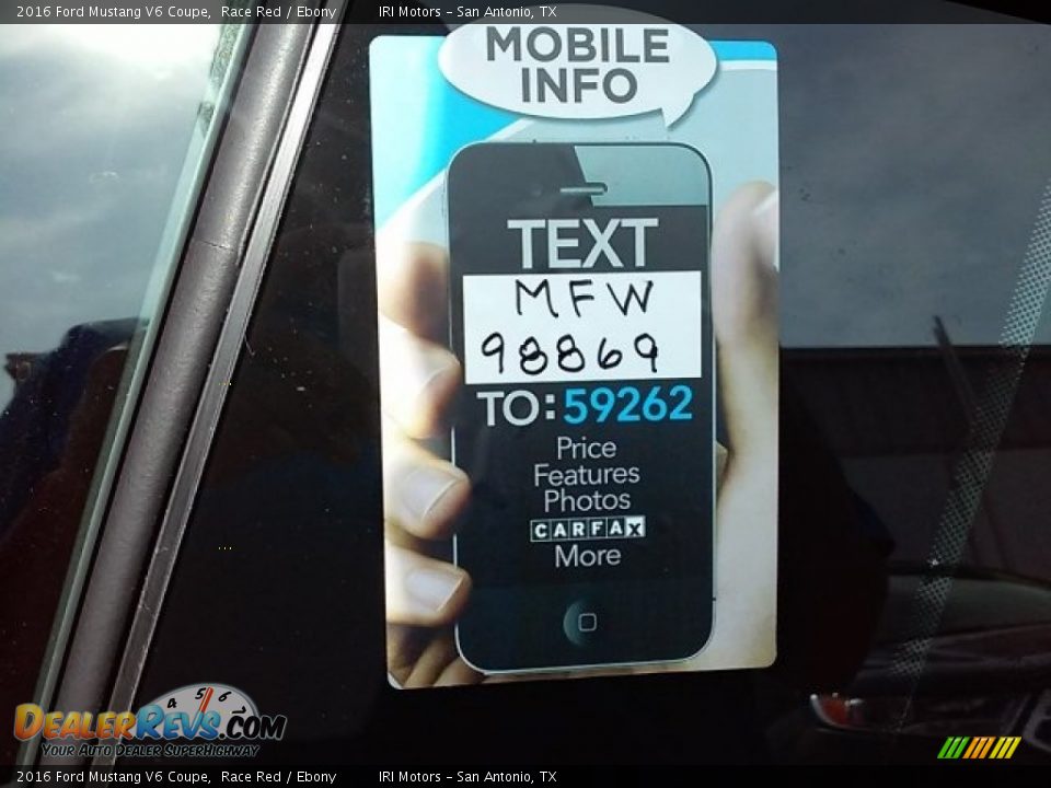 Dealer Info of 2016 Ford Mustang V6 Coupe Photo #2