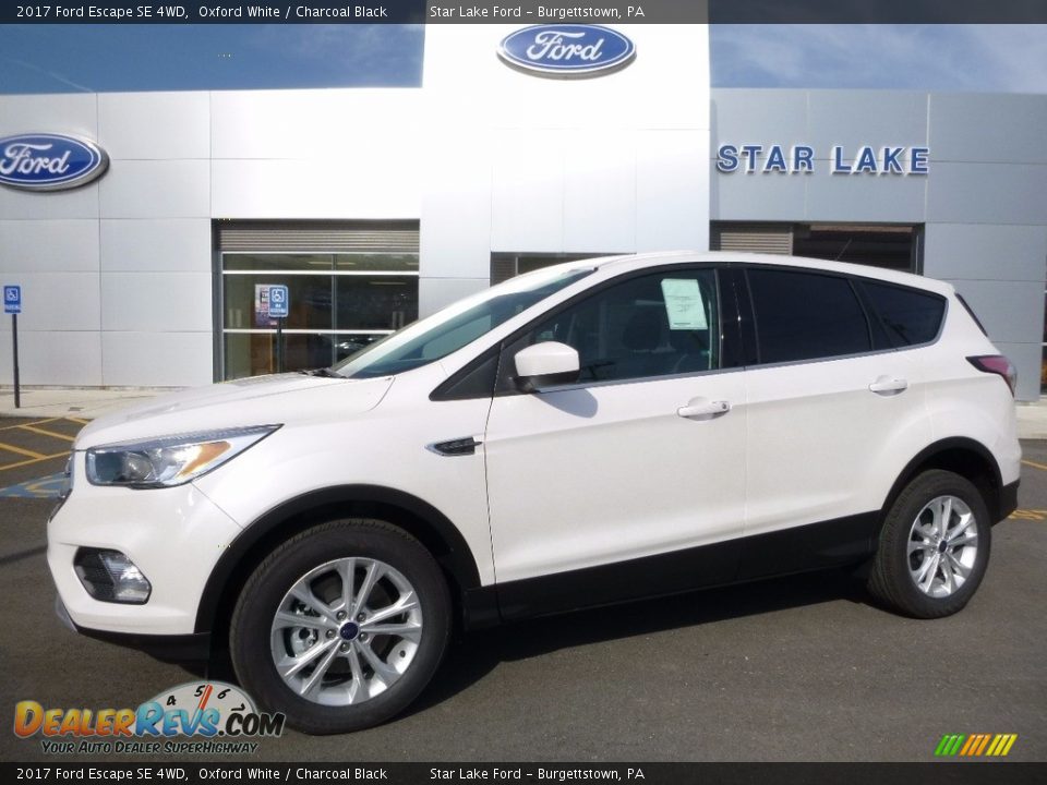2017 Ford Escape SE 4WD Oxford White / Charcoal Black Photo #1