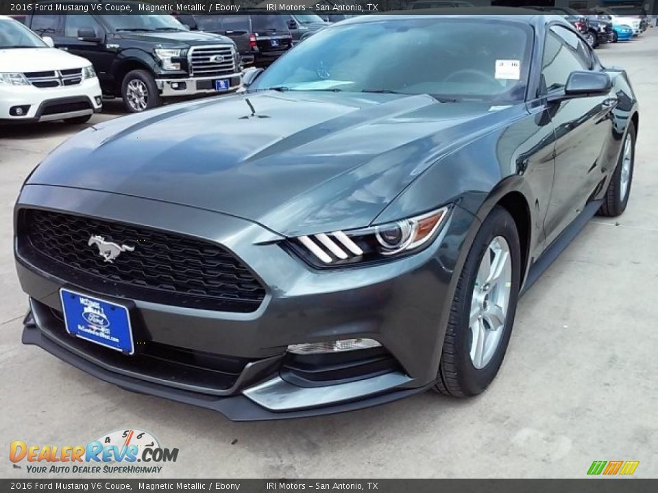 2016 Ford Mustang V6 Coupe Magnetic Metallic / Ebony Photo #5