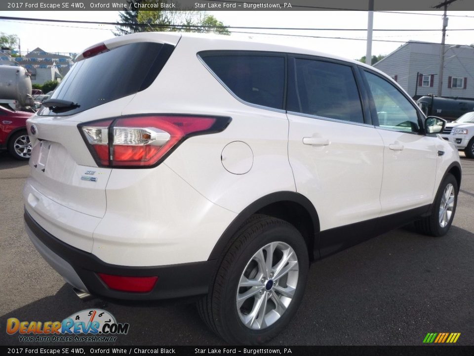 2017 Ford Escape SE 4WD Oxford White / Charcoal Black Photo #6