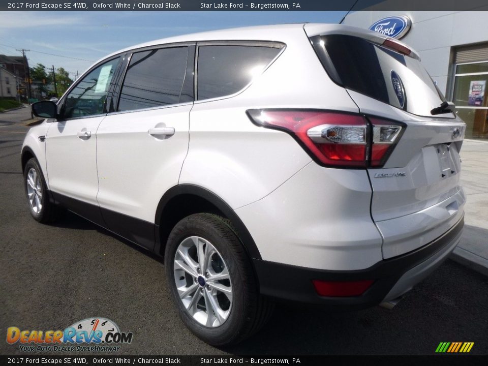 2017 Ford Escape SE 4WD Oxford White / Charcoal Black Photo #9