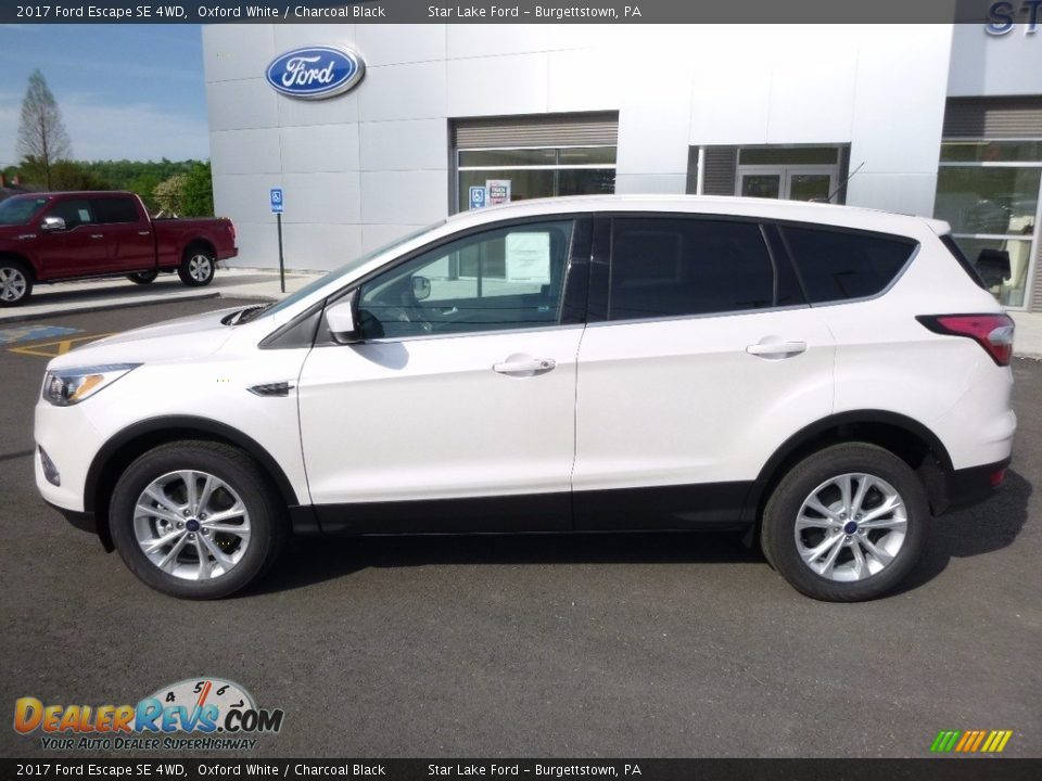 2017 Ford Escape SE 4WD Oxford White / Charcoal Black Photo #10
