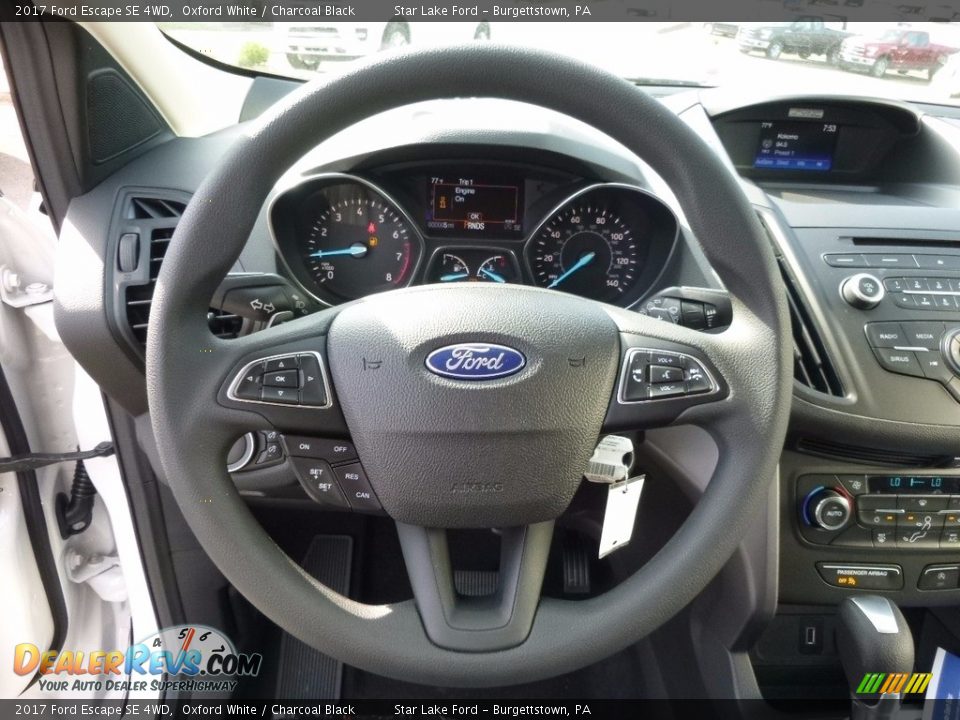 2017 Ford Escape SE 4WD Oxford White / Charcoal Black Photo #17