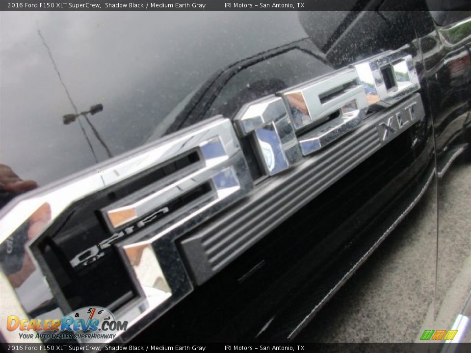 2016 Ford F150 XLT SuperCrew Shadow Black / Medium Earth Gray Photo #3