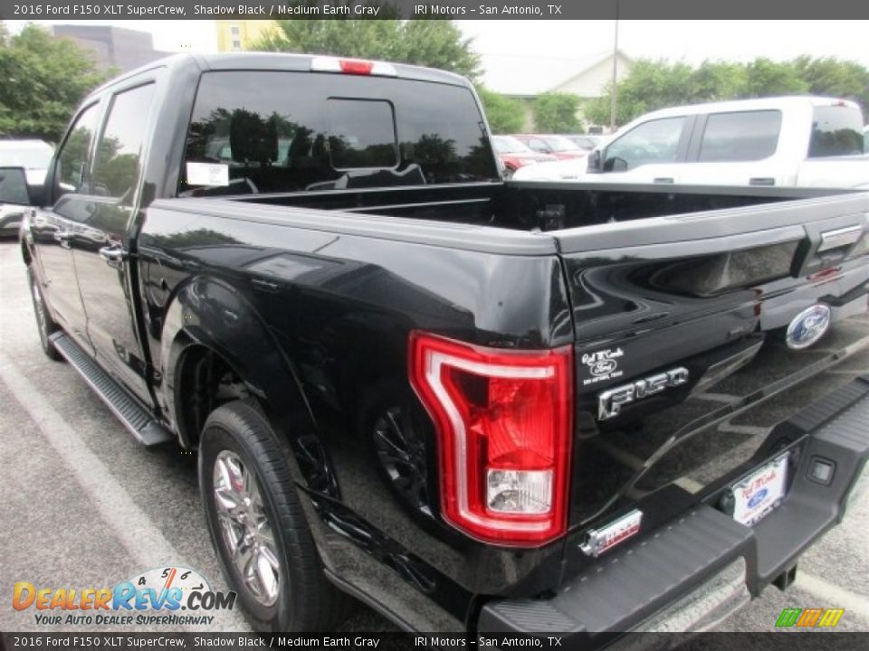 2016 Ford F150 XLT SuperCrew Shadow Black / Medium Earth Gray Photo #6