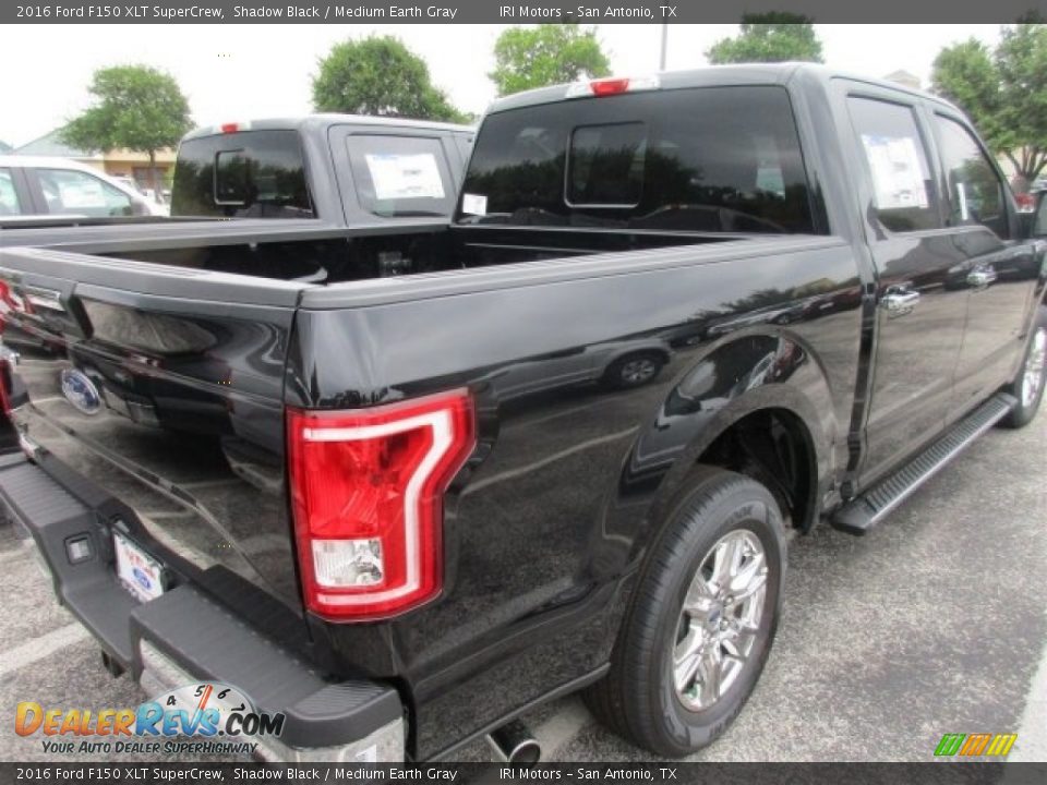 2016 Ford F150 XLT SuperCrew Shadow Black / Medium Earth Gray Photo #9